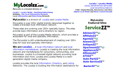 Desktop Screenshot of mylocalzz.com